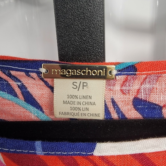 MAGASCHONI Multicolored 100% Linen Top - Picture 2 of 3